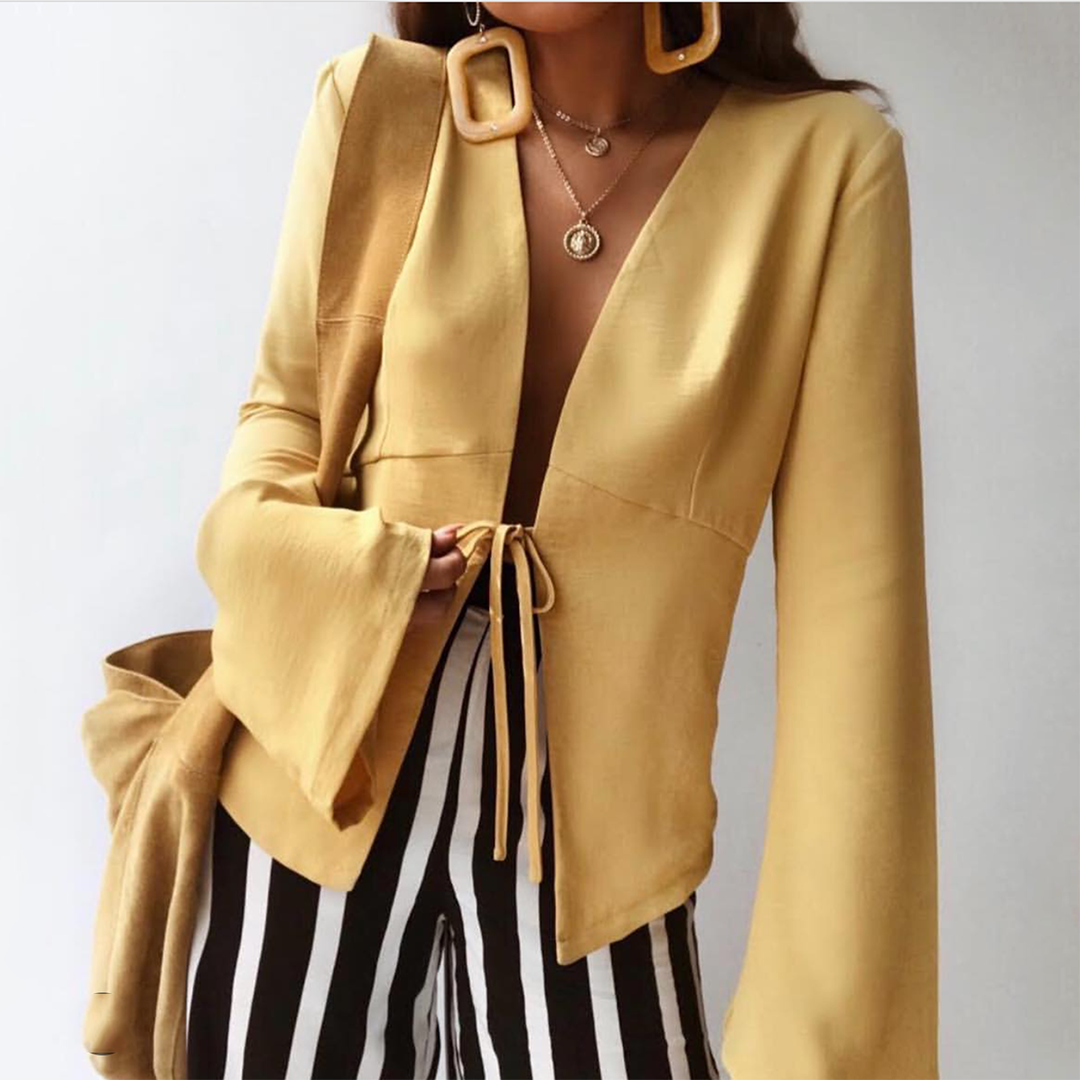 Fashion Long Sleeve Pure Colour Shirt Coat