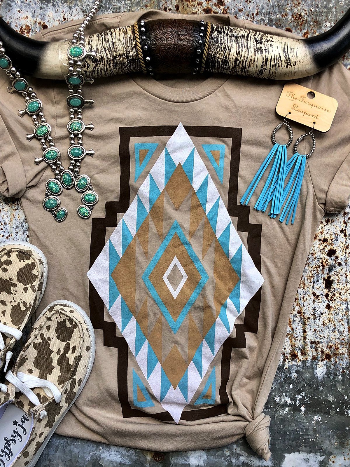 Vintage Short Sleeve Shift Printed Shirts & Tops