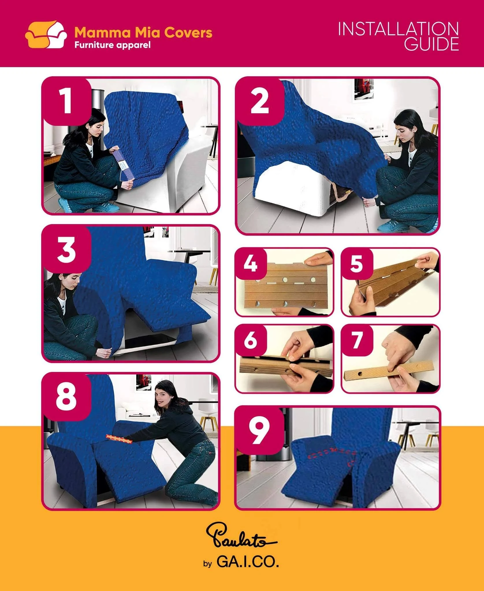 Recliner Chair Slipcover, Velvet Collection Vanilla