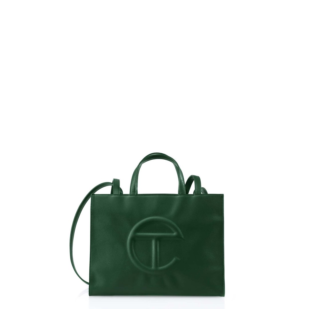 Medium Dark Olive Shopping Bag