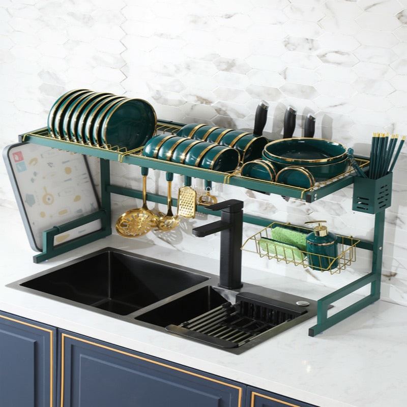 Multi-functional Kitchen Organizer and Storage Storage Box Dish Drying Rack Kichen Organizer
