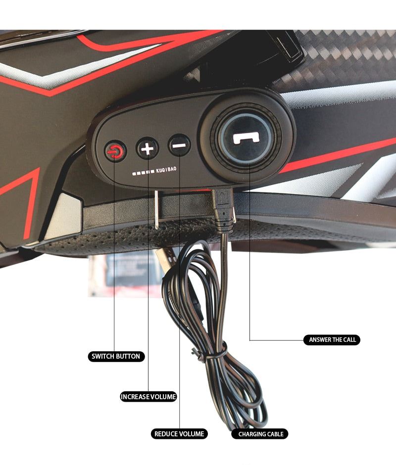 Men Women Bluetooth Motorcycle Helmet Flip Up DOT Approved Waterproof Double Anti-Scratch Anti-Fog Visors