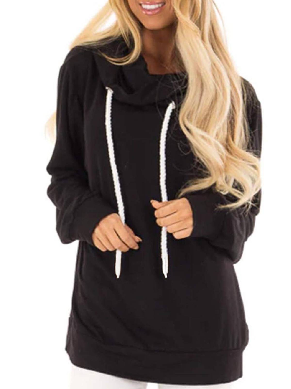 Casual Hoodie Cotton-Blend Shirts & Tops