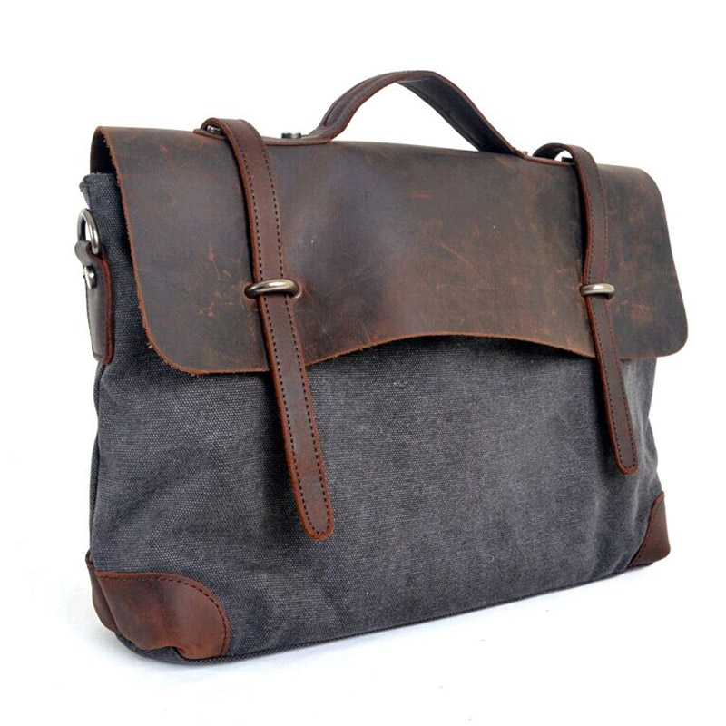 Vintage military Canvas Crazy horse men travel bags Carry on Luggage bags Men Duffel bag travel tote large weekend Bag Overnight