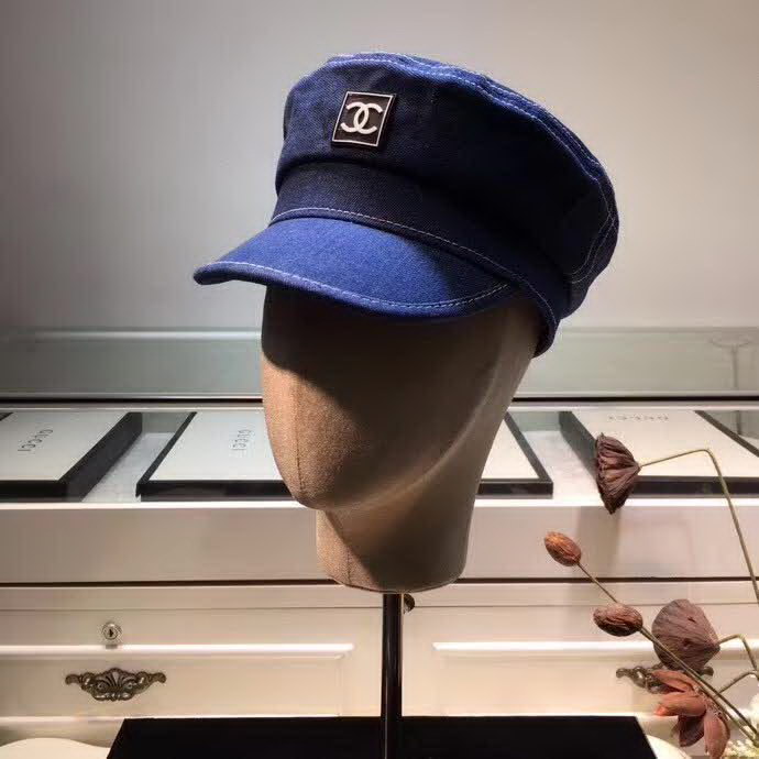 20冬季最新专柜款-Chanel小香牛仔系列海军帽 百搭单品，舒适休闲