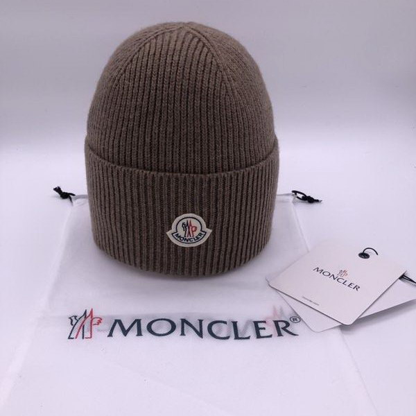官网同步20秋季最新款-Moncler新款毛线针织帽子，专柜同步，冬季必备款
