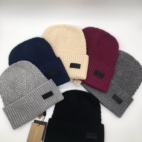 官网同步20秋季最新款-Burberry新款毛线针织帽子，专柜同步，冬季必备款