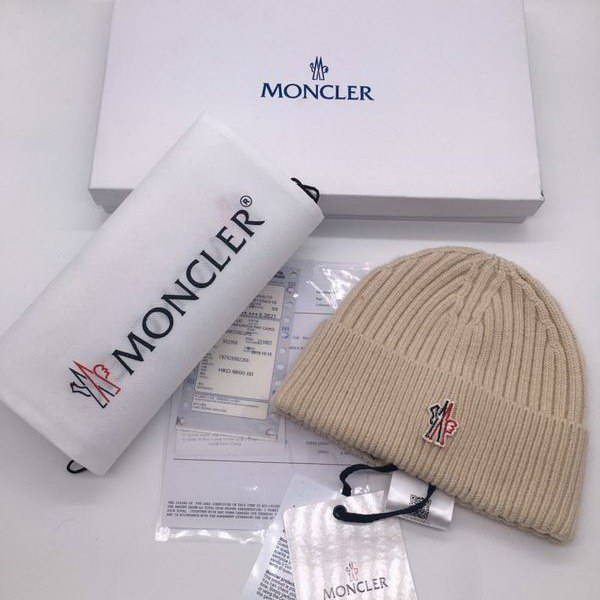 官网同步20秋季最新款-Moncler新款毛线针织帽子，专柜同步，冬季必备款