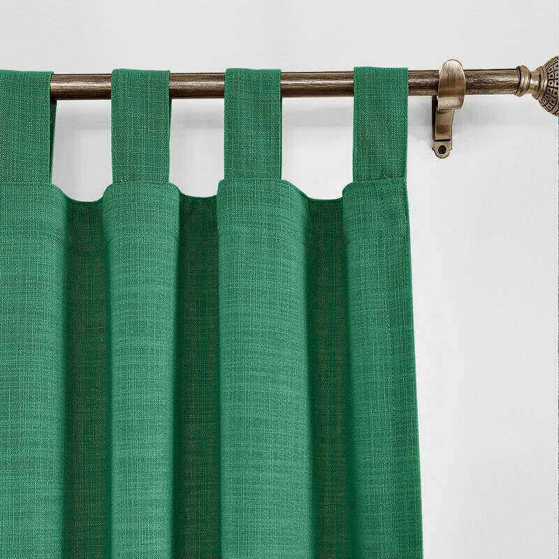 CUSTOM Liz Peacock Polyester Linen Window Curtain Drapery with Lined