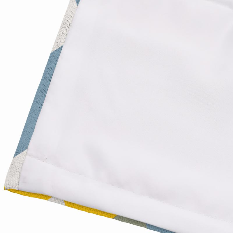 FOX Geometric Print Polyester Linen Roman Shade