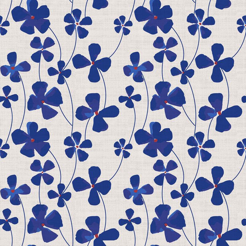 Abstract Print Polyester Linen Curtain Drapery CHARLIE