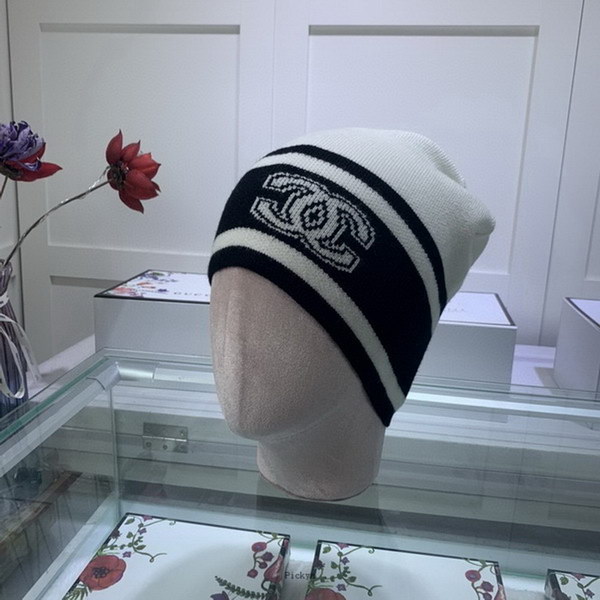 官网同步20秋季最新款-Chanel新款毛线针织帽子，专柜同步，冬季必备款