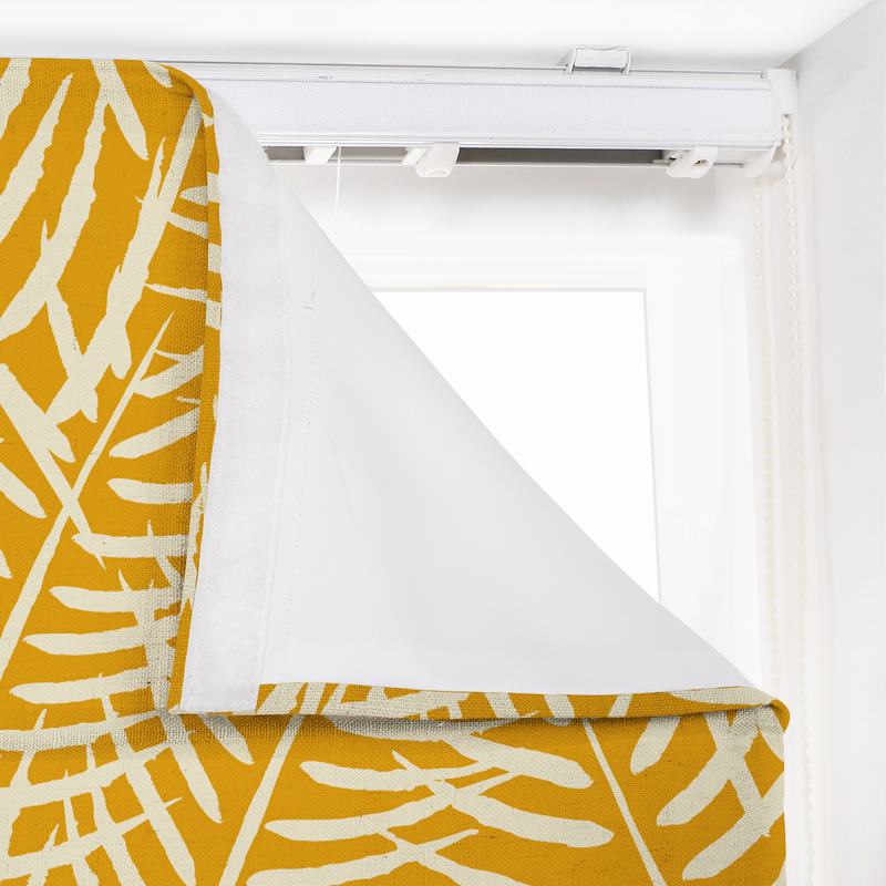 CANDICE Nature Print Polyester Linen Roman Shade