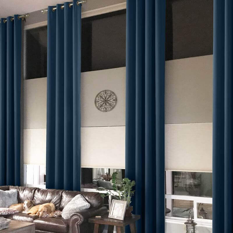 Extra Long Loft Drape Thermal Insulated Blackout Curtain Heavy Weight PAZ