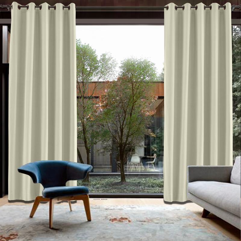 CUSTOM Capri Beige Blackout Curtains with Liner