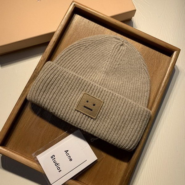 官网同步20秋季最新款-Acne新款毛线针织帽子，专柜同步，冬季必备款