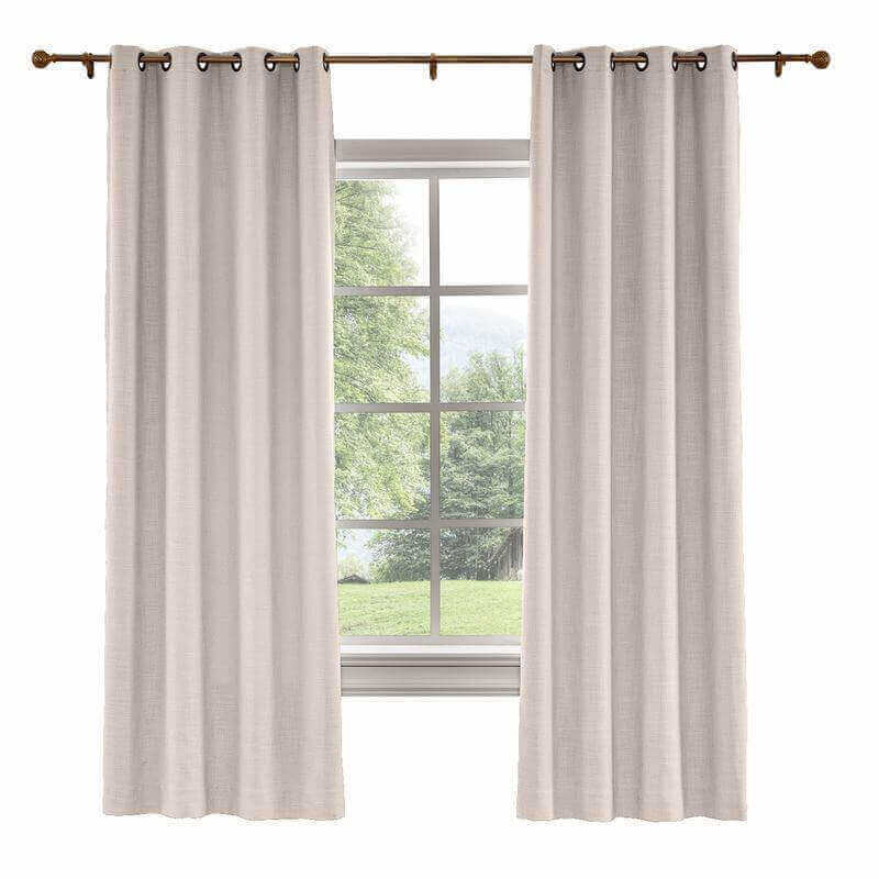 CUSTOM Liz Pink Lemonade Polyester Linen Curtain Drapery with Lined