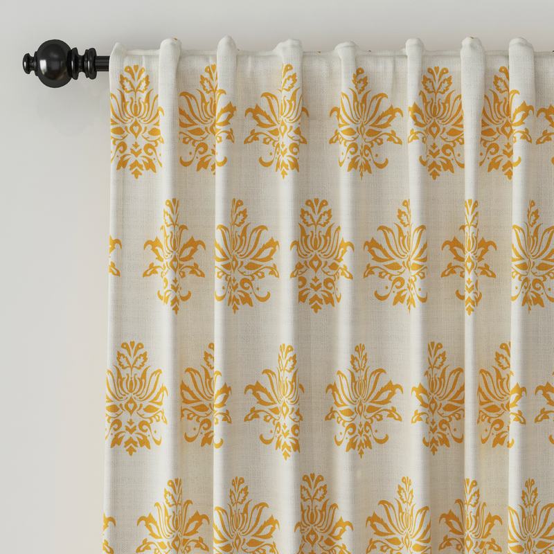 Abstract Print Polyester Linen Curtain Drapery JENNIFER