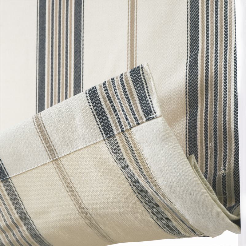 CALEB Stripe Polyester Cotton Room Darkening Roman Shade