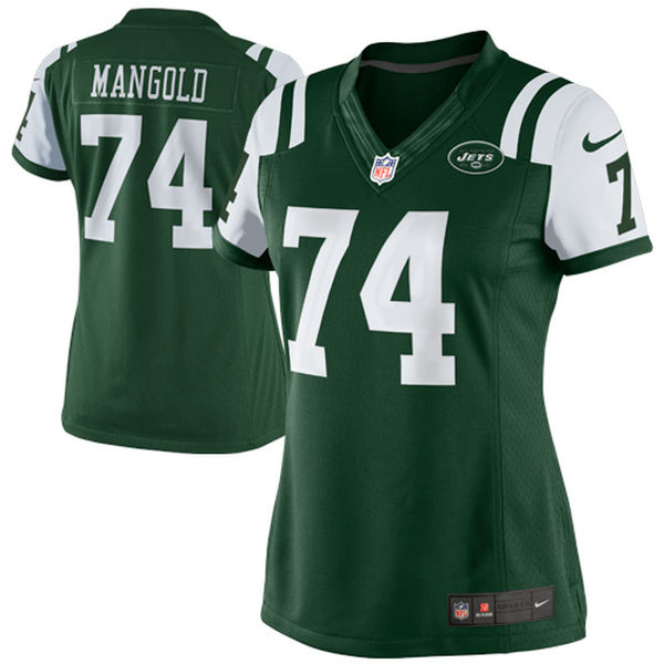 Women's New York Jets Nick Mangold Nike Green Limited Jersey
