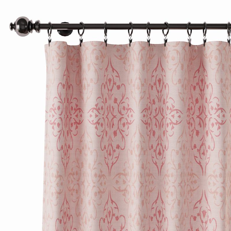 Geometric Print Polyester Linen Curtain Drapery KRISTINE
