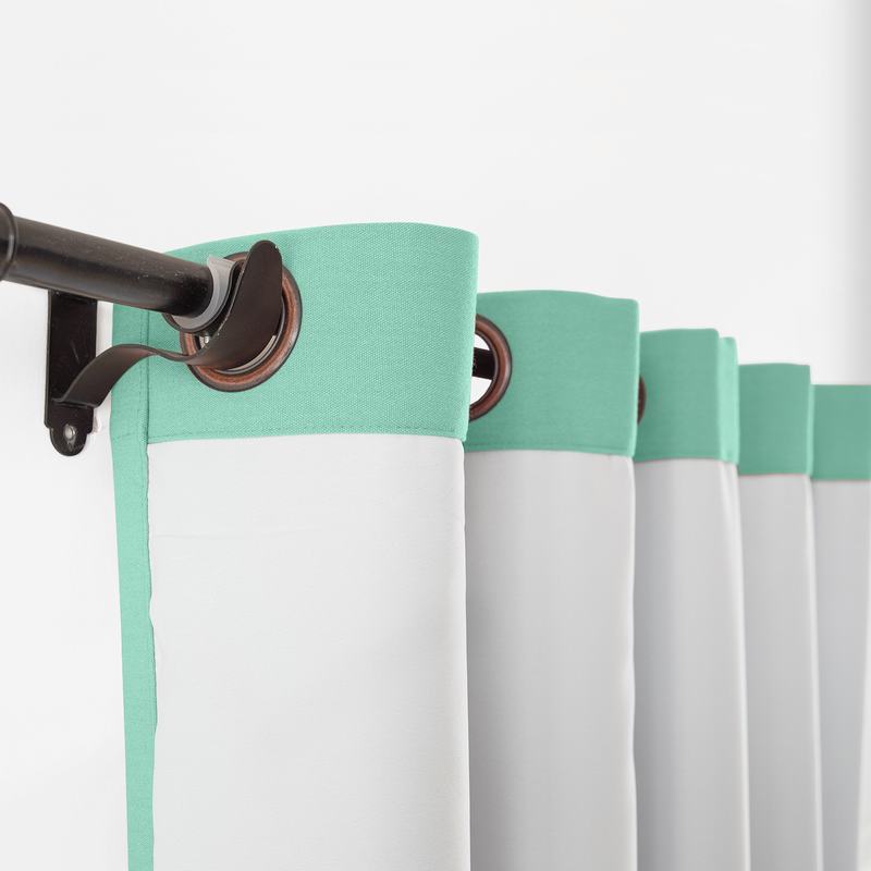 CUSTOM Capri Aqua Blackout Curtains with Liner