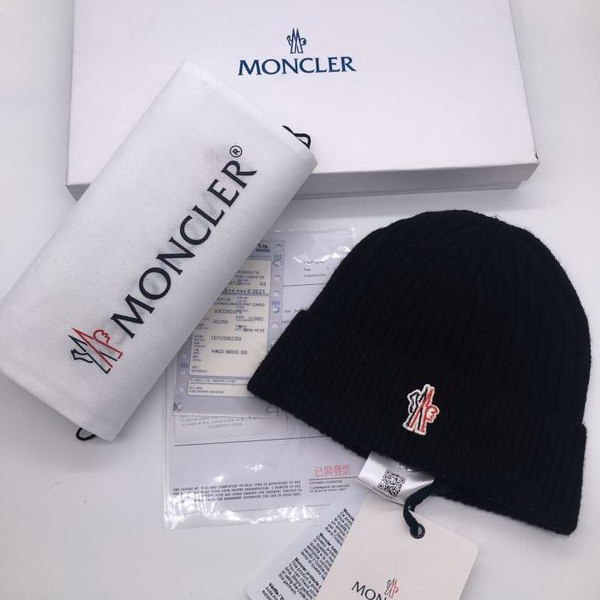 官网同步20秋季最新款-Moncler新款毛线针织帽子，专柜同步，冬季必备款