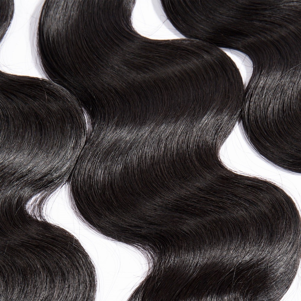 【Platinum 7A】10 -30 3 Bundles Body Wavy Virgin Brazilian Hair Natural Black 300g