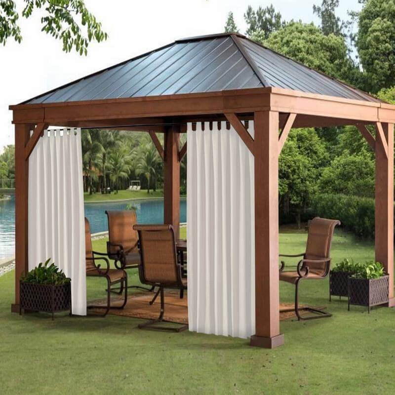 EDITH Outdoor Curtain Waterproof Rustproof Fading Resistant Drapery Patio Curtains