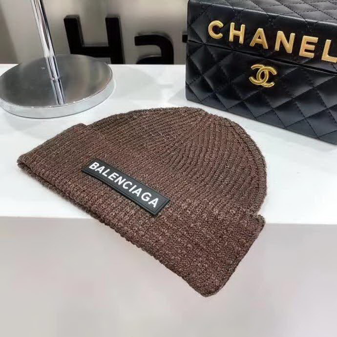 20冬季最新专柜款-Balenciaga新款雪花工艺薄款针织帽，字母标志针织帽，质感薄款，面料超舒适，秋冬流行色调，潮人百搭款！时尚街头风！