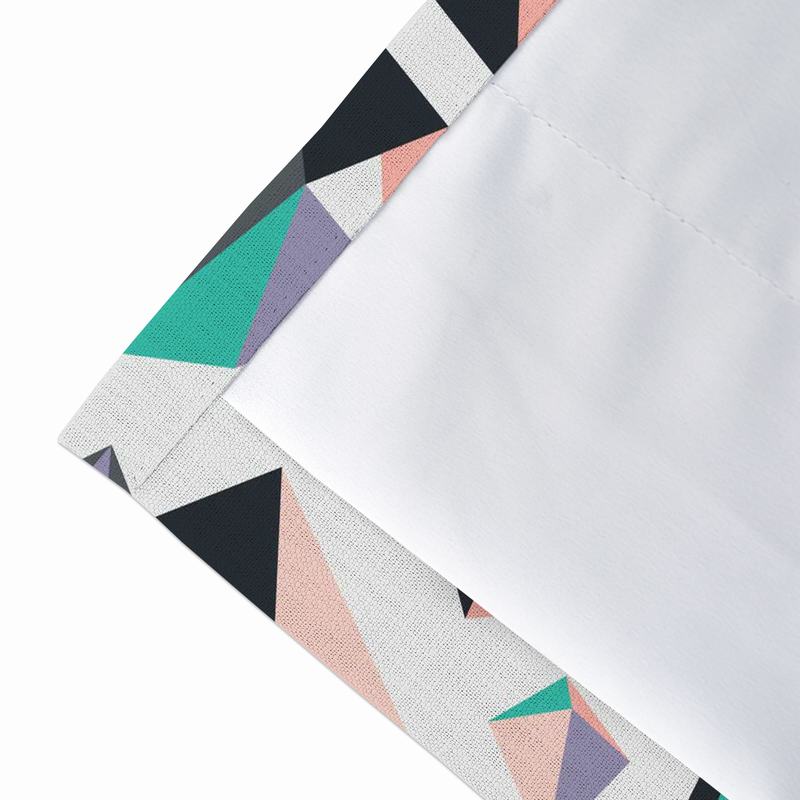 Abstract Print Polyester Linen Curtain Drapery JANE