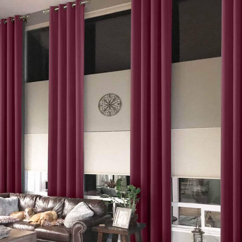 Extra Long Loft Drape Thermal Insulated Blackout Curtain Heavy Weight PAZ