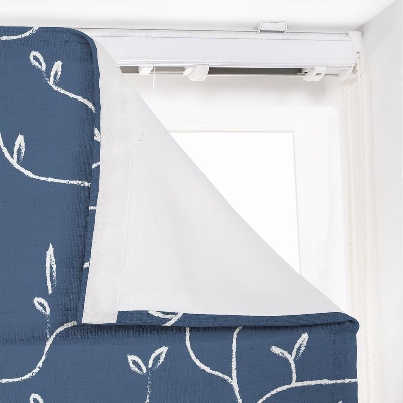 CLARA Abstract Print Polyester Linen Room Darkening Roman Shade