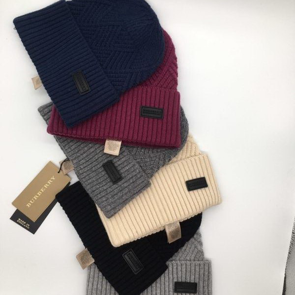 官网同步20秋季最新款-Burberry新款毛线针织帽子，专柜同步，冬季必备款