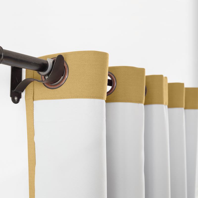 CUSTOM Capri Gold Blackout Curtains with Liner