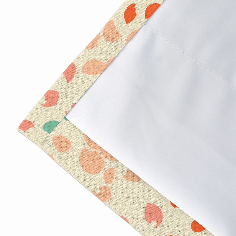 Abstract Print Polyester Linen Curtain Drapery LOUIS