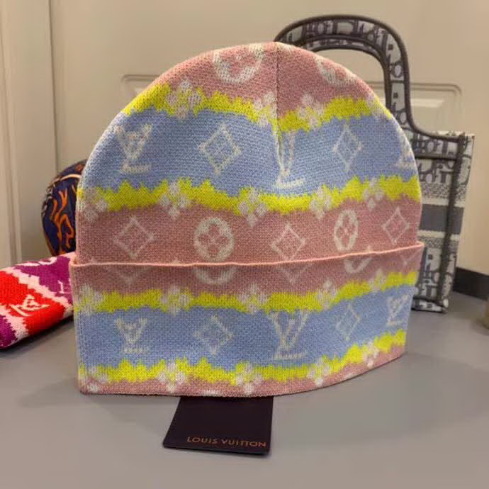 20冬季最新专柜款-路易威登LV羊毛毛线帽，定制羊毛，帅气朋克风超酷时尚街头风