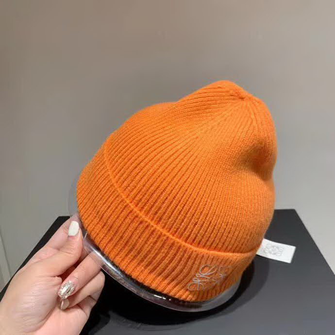 20冬季最新专柜款-罗意威Loewe新款毛线帽，秋冬个性保暖，复古潮味十足，很强的街拍风