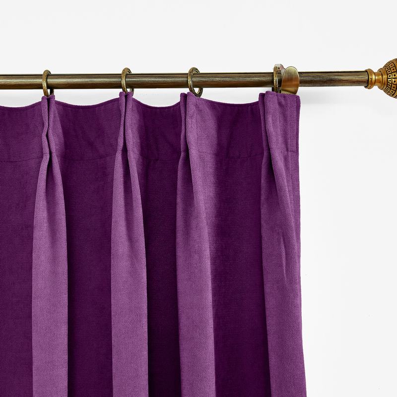 CUSTOM Kante Byzantium Polyester Cotton Drapery With Lining Curtains