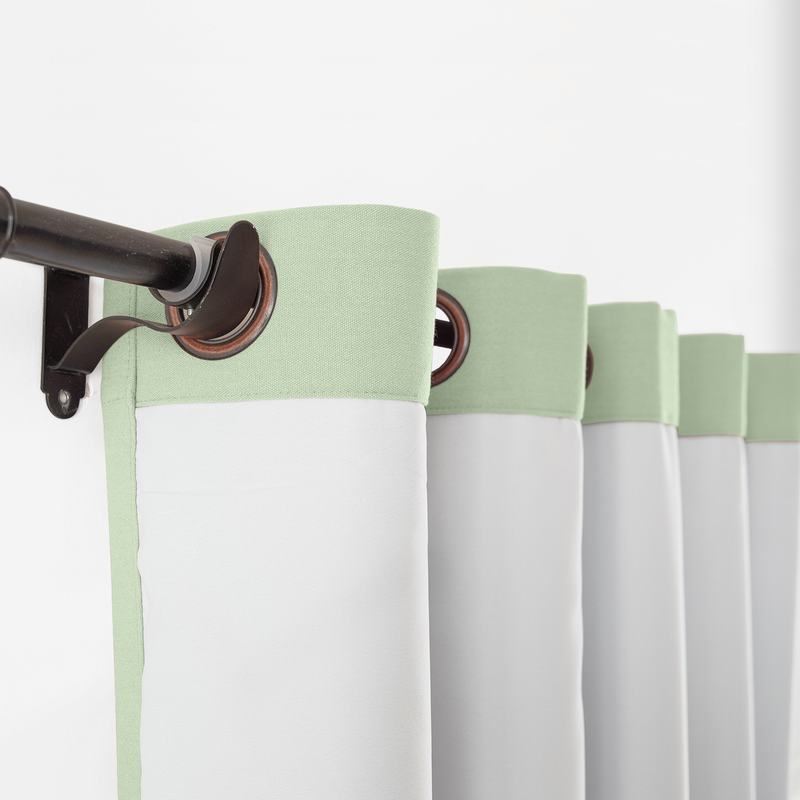 CUSTOM Capri Sky Mint Blackout Curtains with Liner