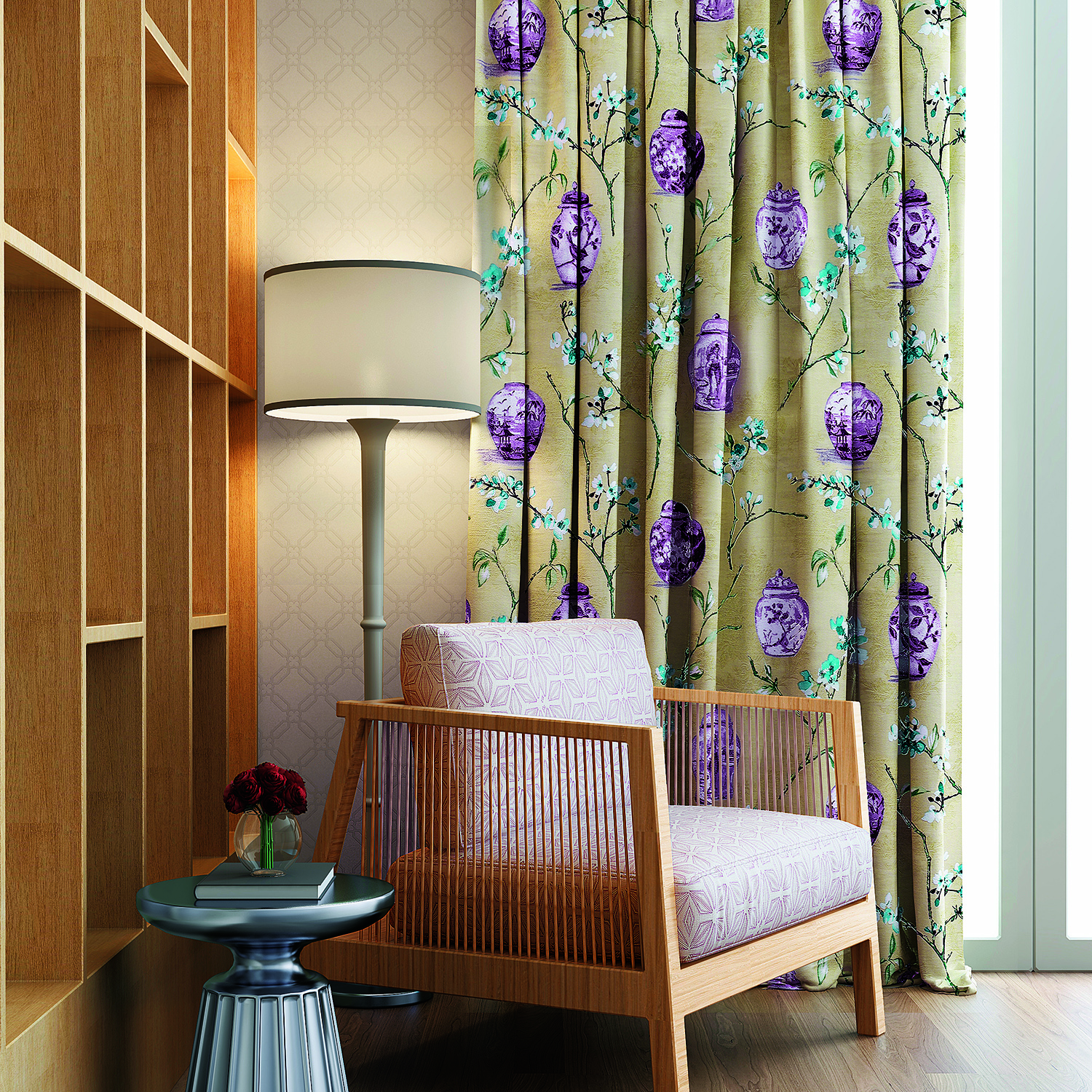 Retro Plum Drape AMELIA