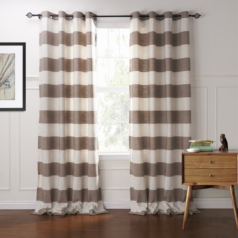 Plaid Gingham Check Outdoor Curtain JONES