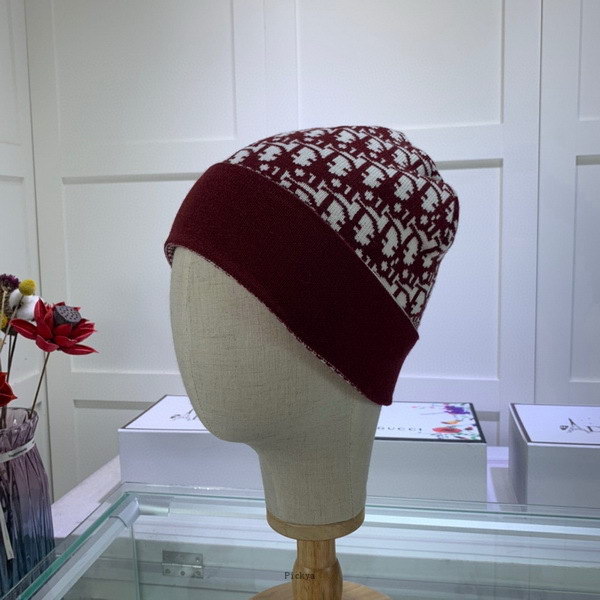 官网同步20秋季最新款-Dior新款毛线针织帽子，专柜同步，冬季必备款