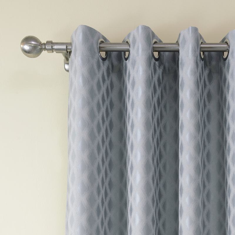 Jacquard Diamond Curtain Drapery ZAC
