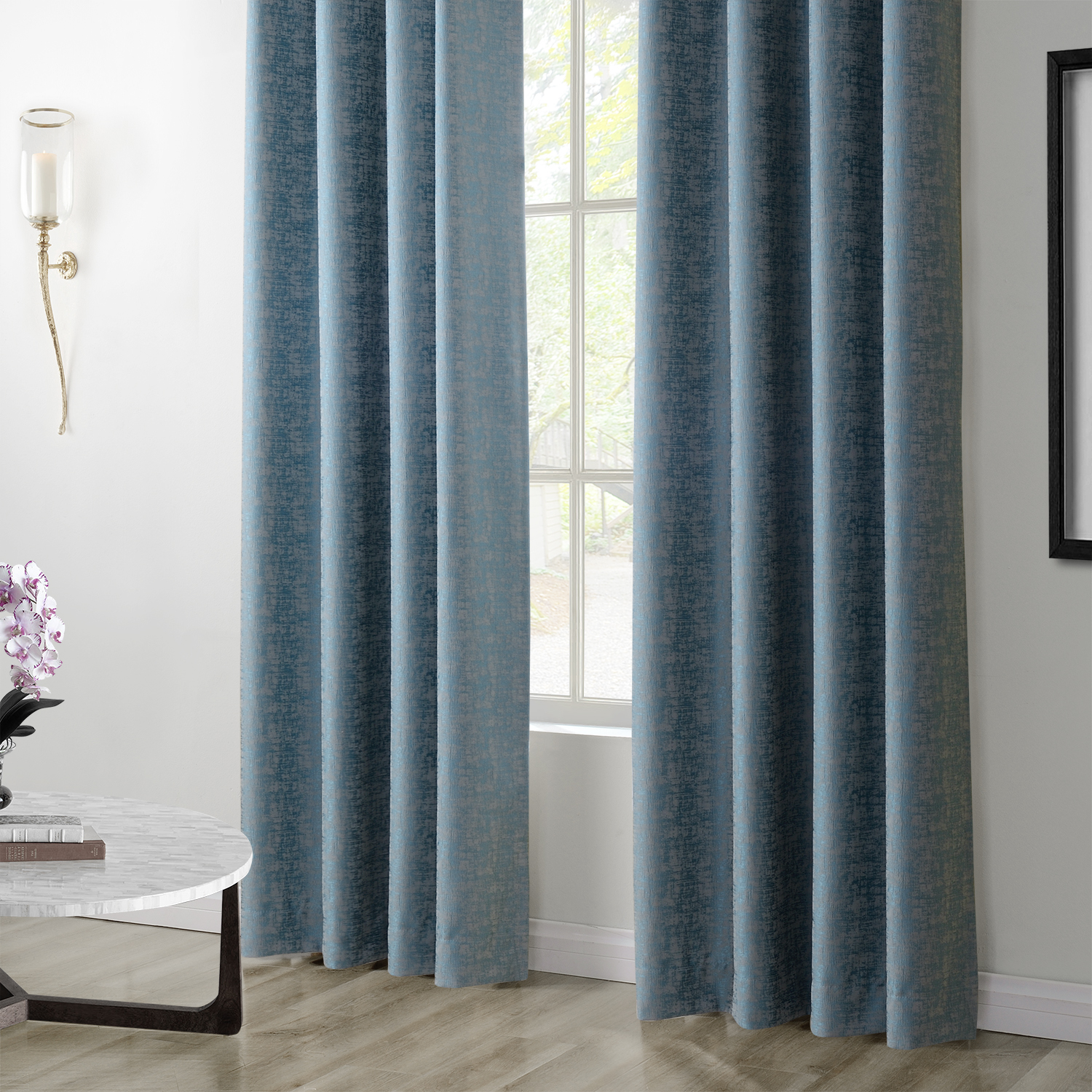 Woodgrain Jacquard Curtain Drapery SANDER