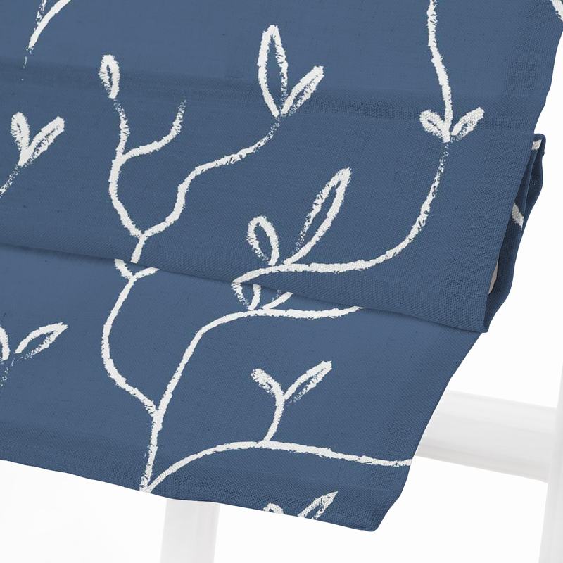 CLARA Abstract Print Polyester Linen Room Darkening Roman Shade