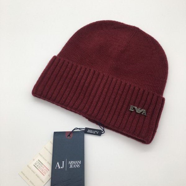 官网同步20秋季最新款-armani新款毛线针织帽子，专柜同步，冬季必备款