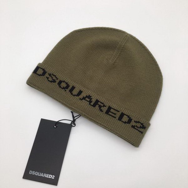 官网同步20秋季最新款-dsquared新款毛线针织帽子，专柜同步，冬季必备款