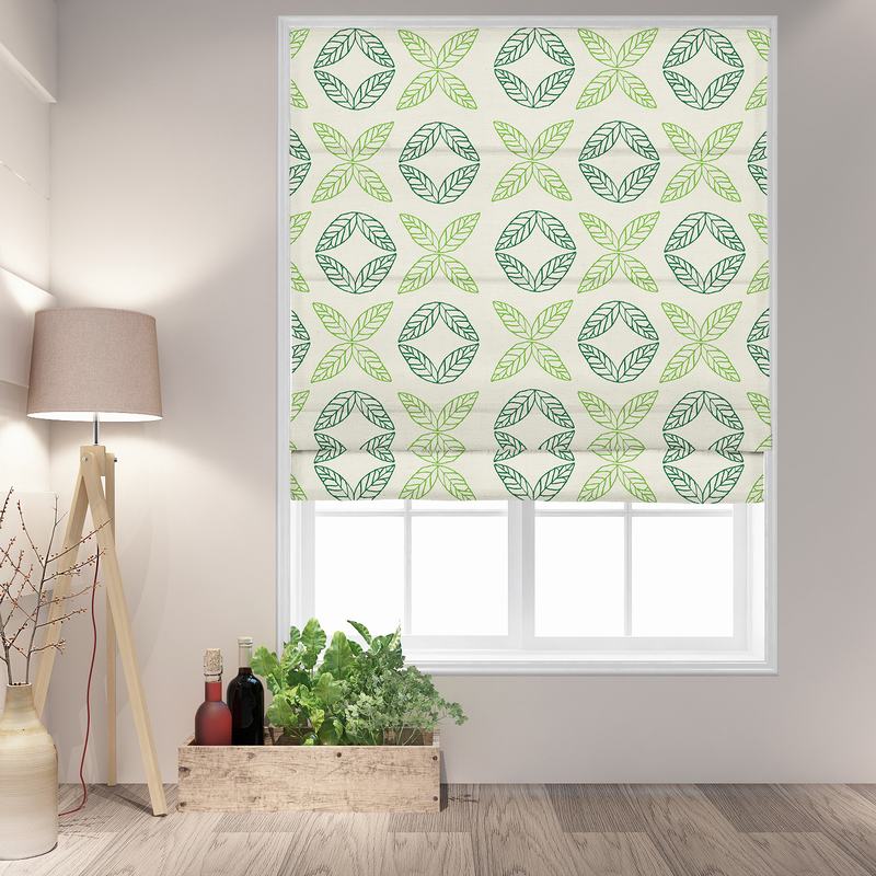 TUSCANY Nature Print Polyester Linen Roman Shade