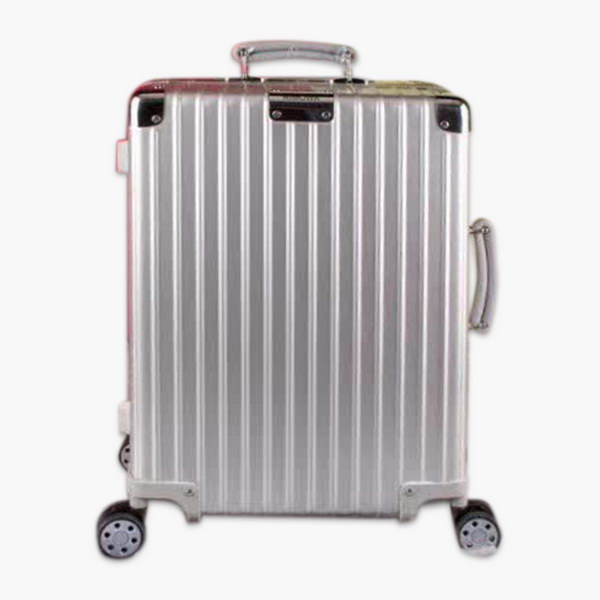 日默瓦/Rimowa 旅行箱，全​铝​镁‎合金，经典款​的新版‎本，彩色皮质把手，购买就送透明套，4个轮子，2个手把，绑带，想怎么换就怎么换，永远是街头机场最靓的你